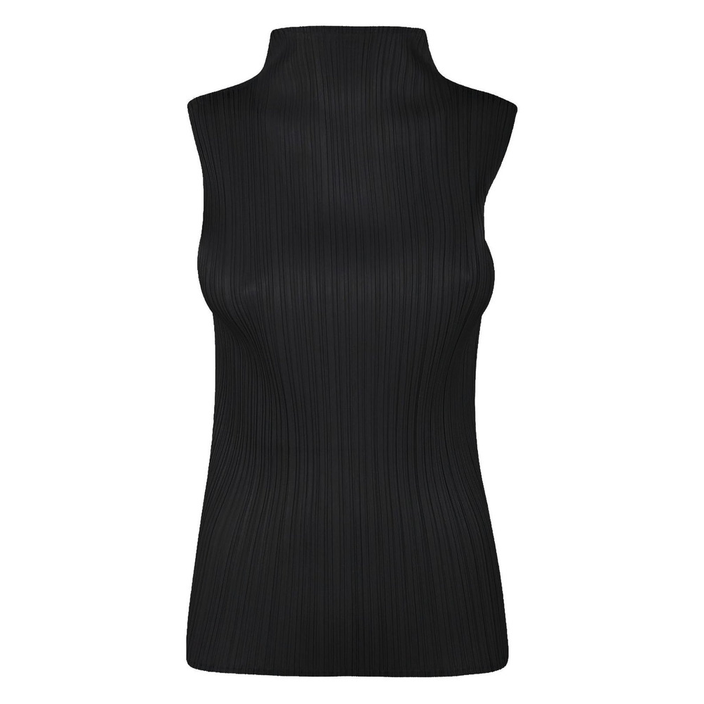 PLEATS PLEASE Finely Pleated Minimalist Sleeveless Top